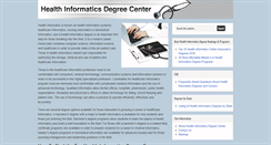 Desktop Screenshot of healthinformaticsdegrees.org